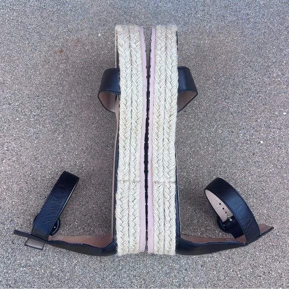 $725~GIANVITO ROSSI~Black Portofino 25 Jute Platform Espadrille Sandals~6/6.5/36 - Picture 11 of 15